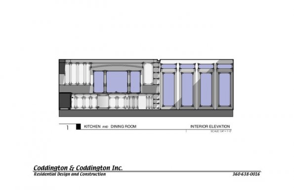 Kitchen and Dining, East Elevation